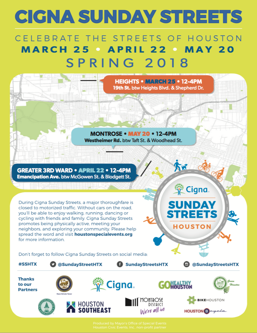 Cigna Sunday Streets Offers FUN for the Whole Family - Houston Southeast